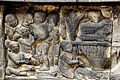 Prambanan - Ramayana reliefs of Shiva Temple. 